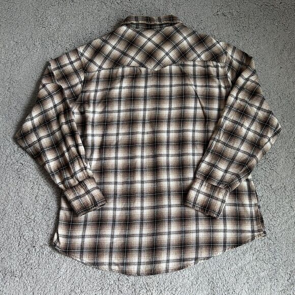 Vintage Wrangler Pearl Snap Shirt Western Men's Large Y2K Cowboy Rancher Work - Picture 14 of 15